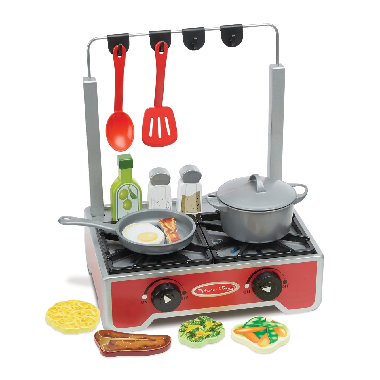 Melissa & Doug Deluxe Wooden Cooktop Set