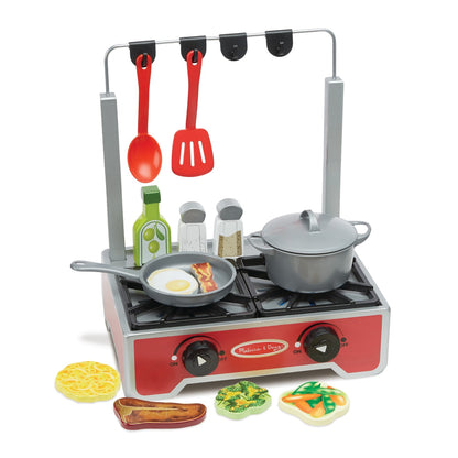 Melissa & Doug Deluxe Wooden Cooktop Set