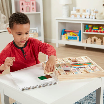 Melissa & Doug Deluxe Wooden Stamp Set - Animals
