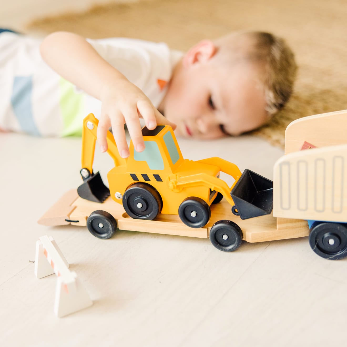 Melissa & Doug Classic Toy Dump Truck & Loader