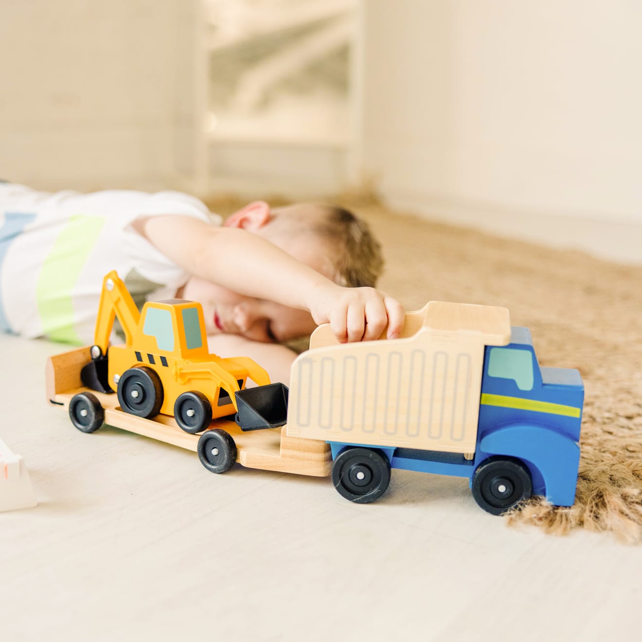 Melissa & Doug Classic Toy Dump Truck & Loader
