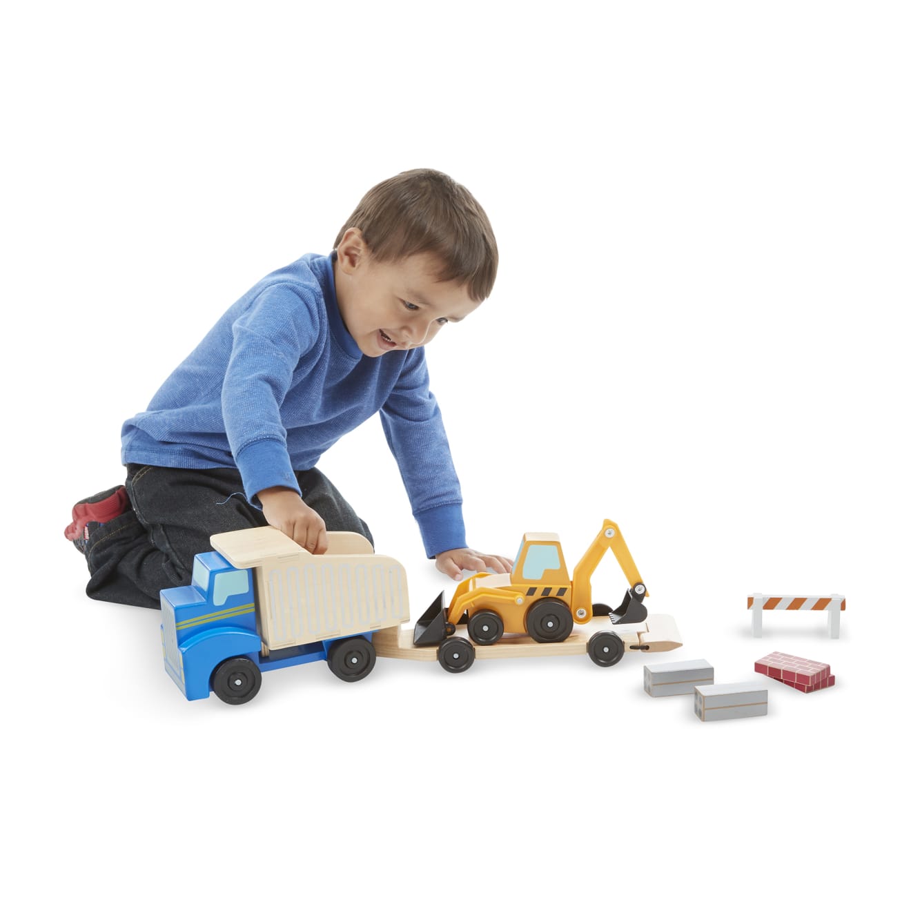 Melissa & Doug Classic Toy Dump Truck & Loader