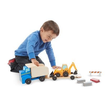 Melissa & Doug Classic Toy Dump Truck & Loader