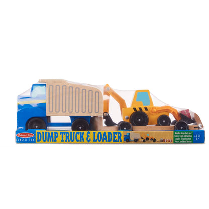 Melissa & Doug Classic Toy Dump Truck & Loader