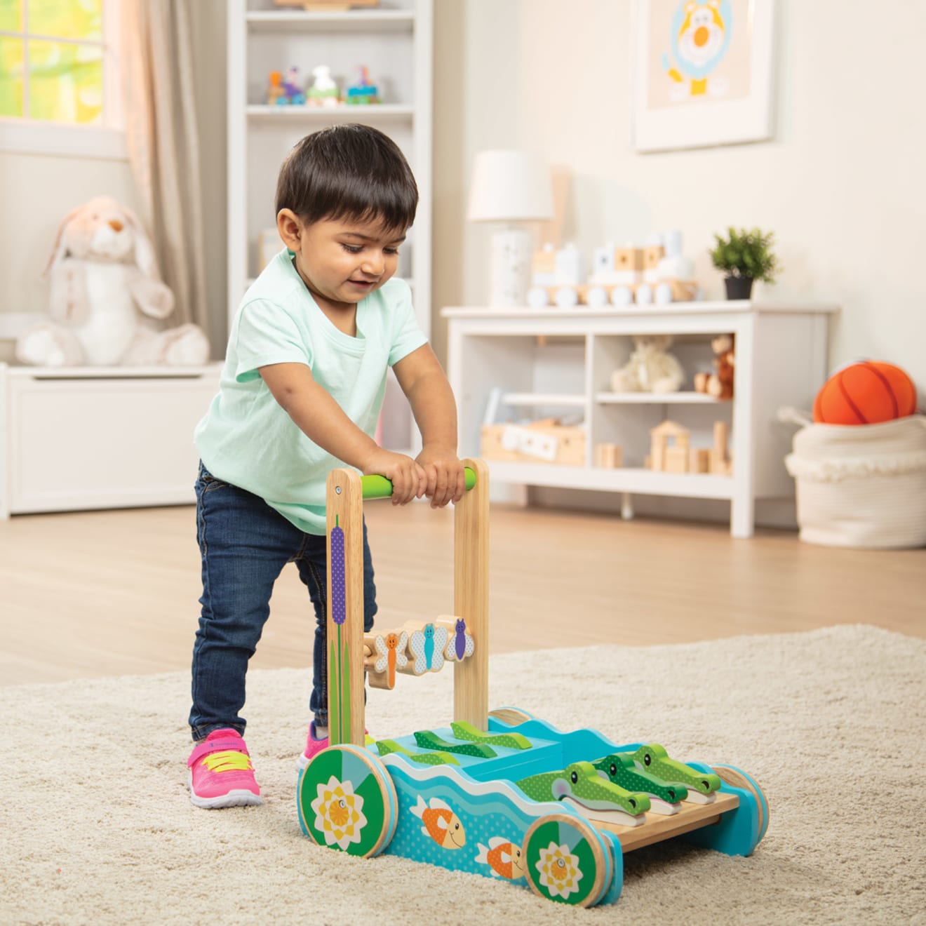 Melissa & Doug First Play Chomp & Clack Alligator Push Toy