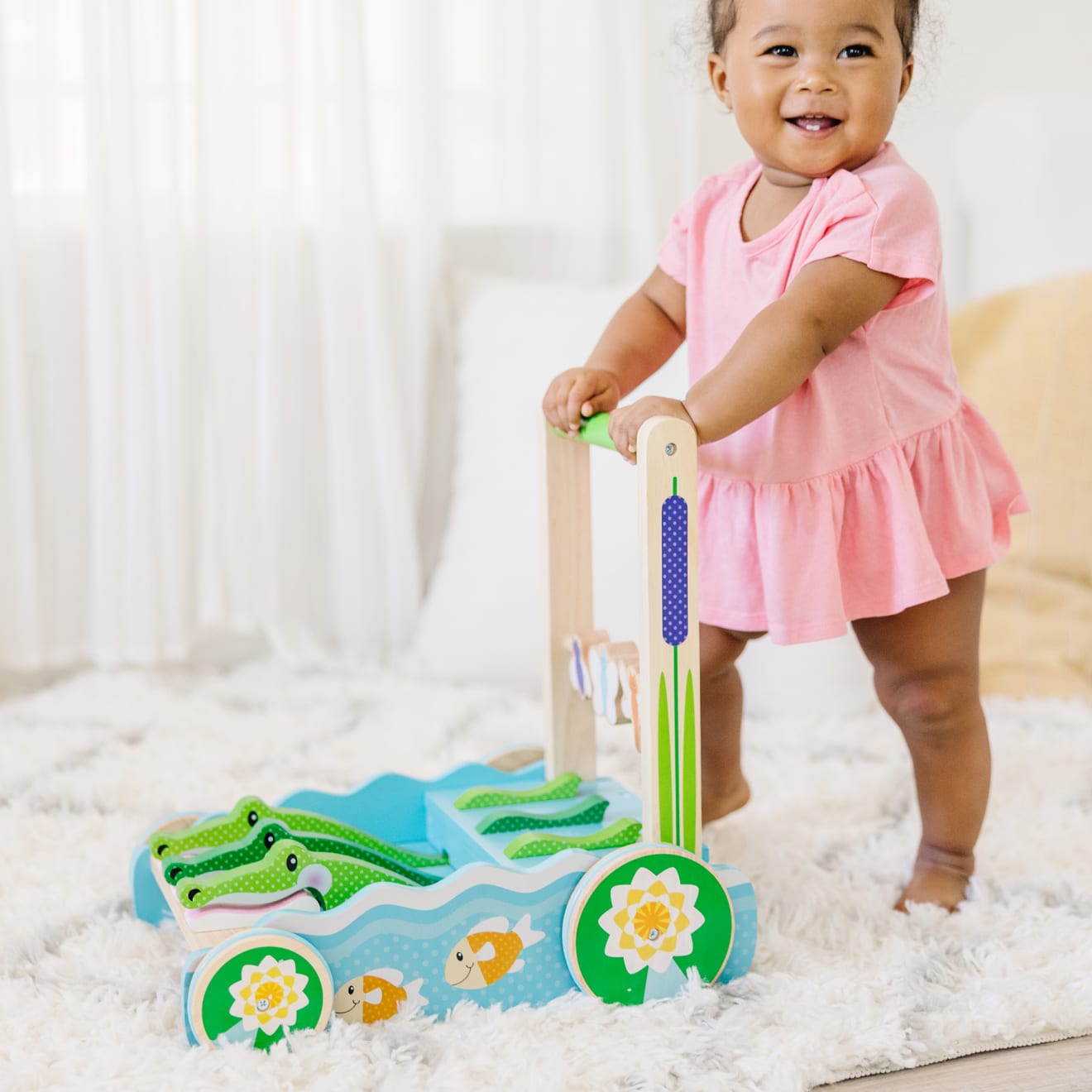 Melissa & Doug First Play Chomp & Clack Alligator Push Toy