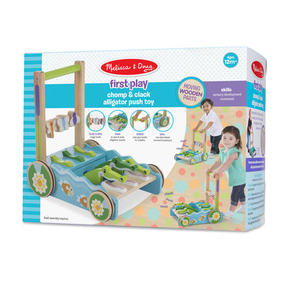 Melissa & Doug First Play Chomp & Clack Alligator Push Toy