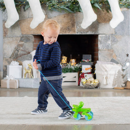 Melissa & Doug First Play Frolicking Frog Wooden Pull Toy