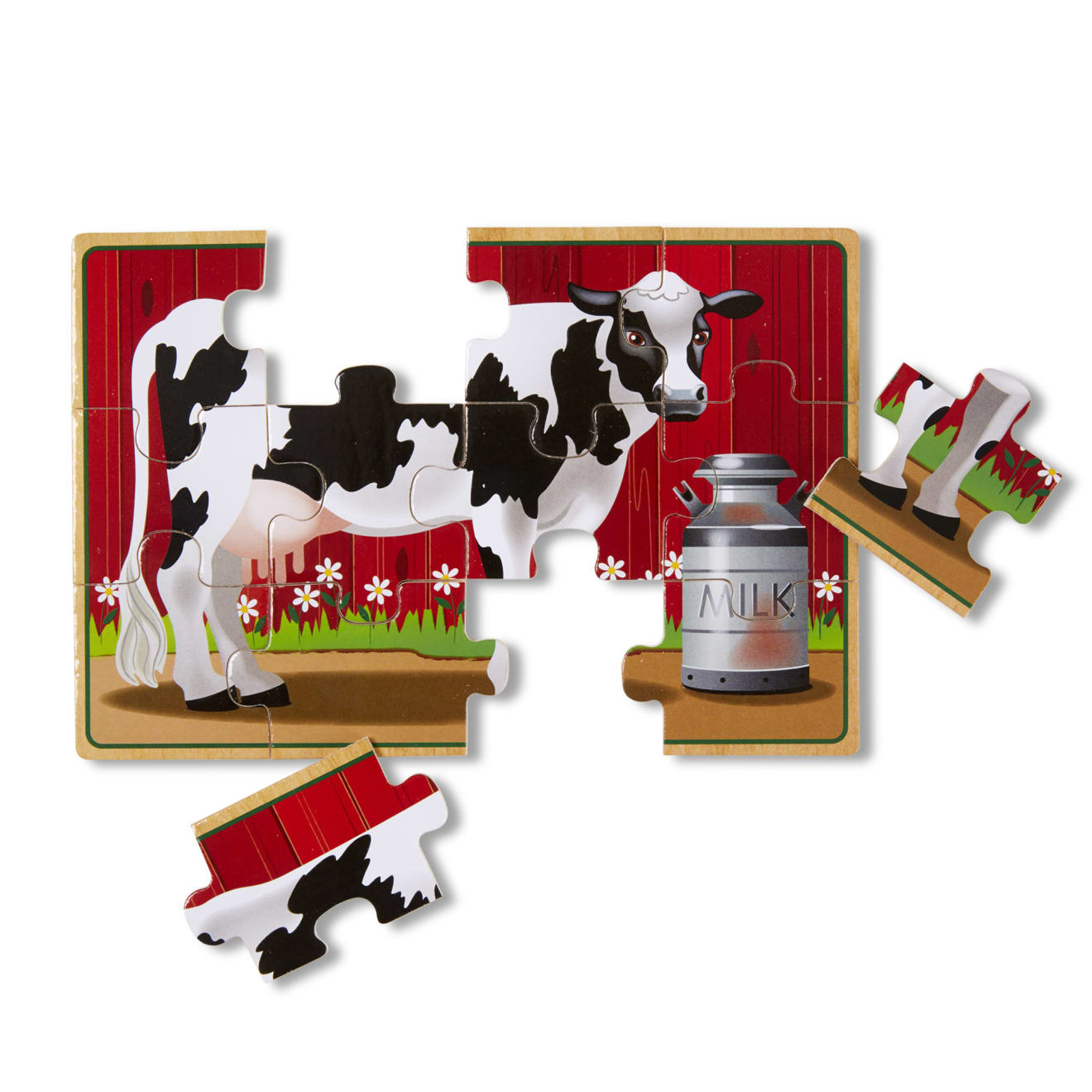 Melissa & Doug Farm Animals Jigsaw Puzzles In A Box