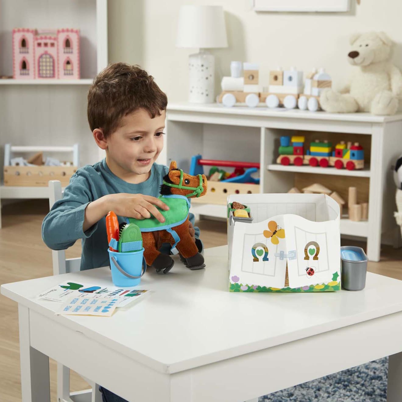 Melissa & Doug Feed & Groom Horse Care Play Set