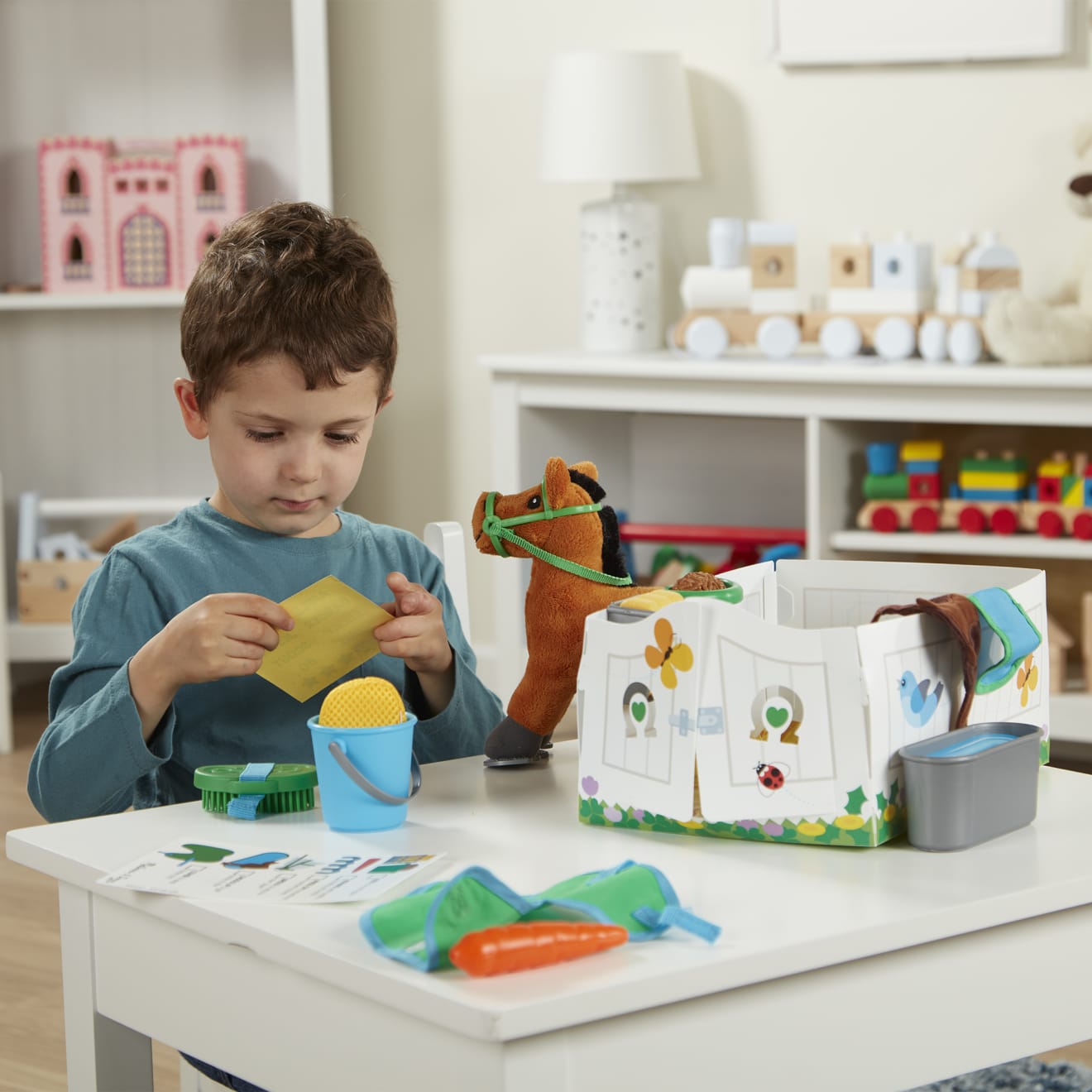 Melissa & Doug Feed & Groom Horse Care Play Set
