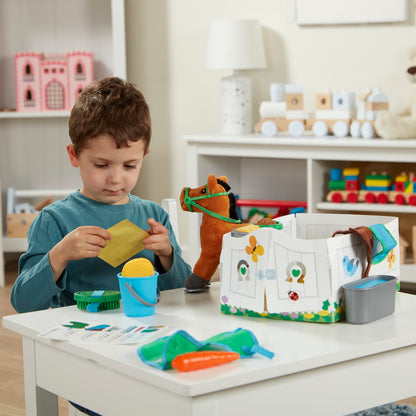 Melissa & Doug Feed & Groom Horse Care Play Set