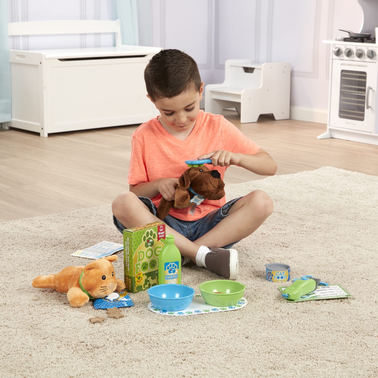 Melissa & Doug Feeding & Grooming Pet Care Play Set