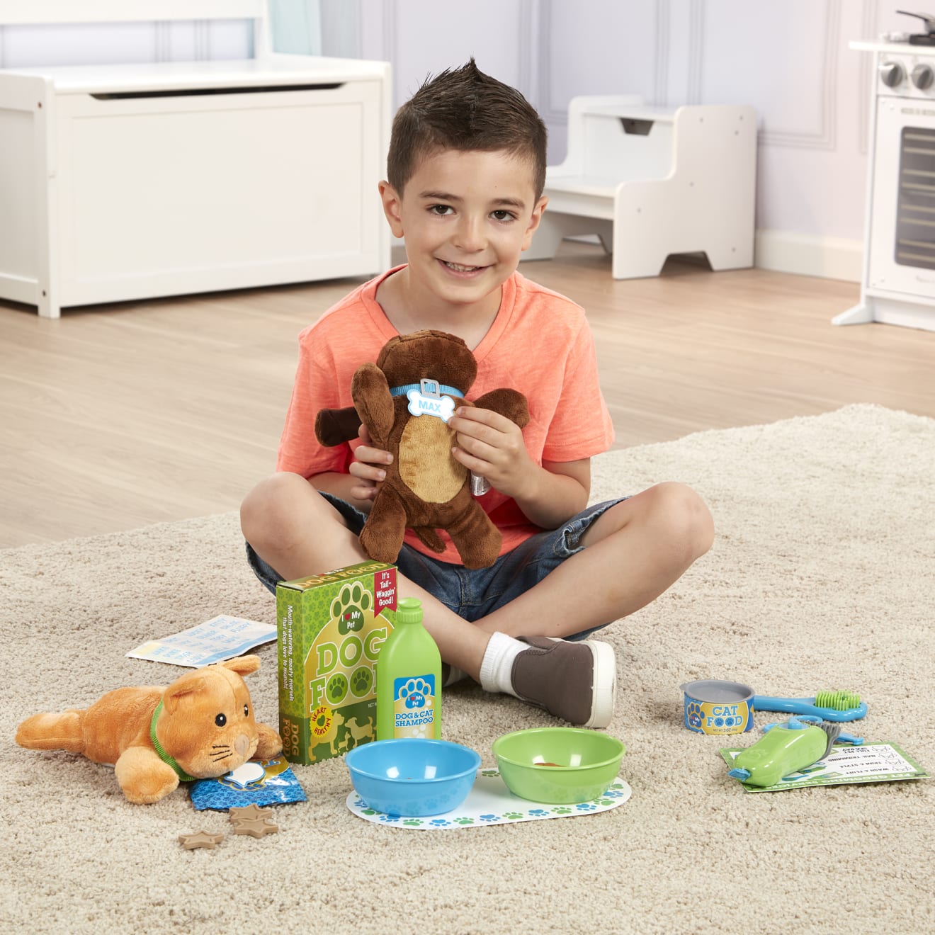 Melissa & Doug Feeding & Grooming Pet Care Play Set