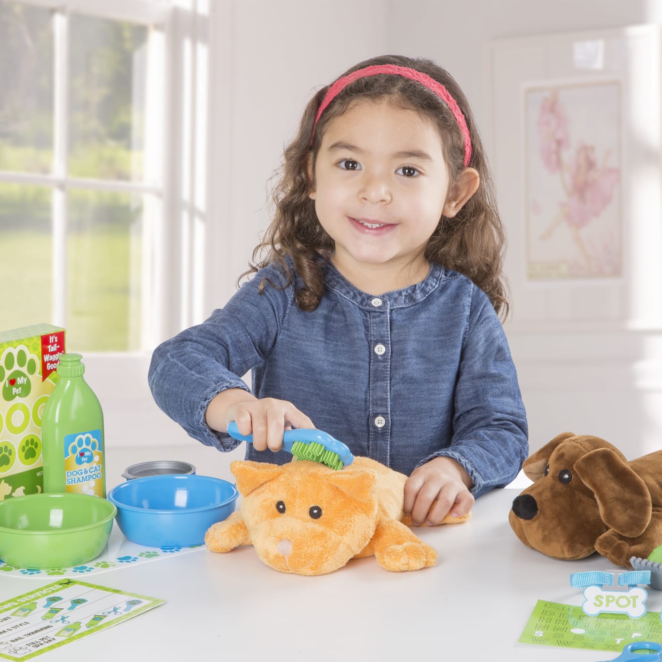 Melissa & Doug Feeding & Grooming Pet Care Play Set