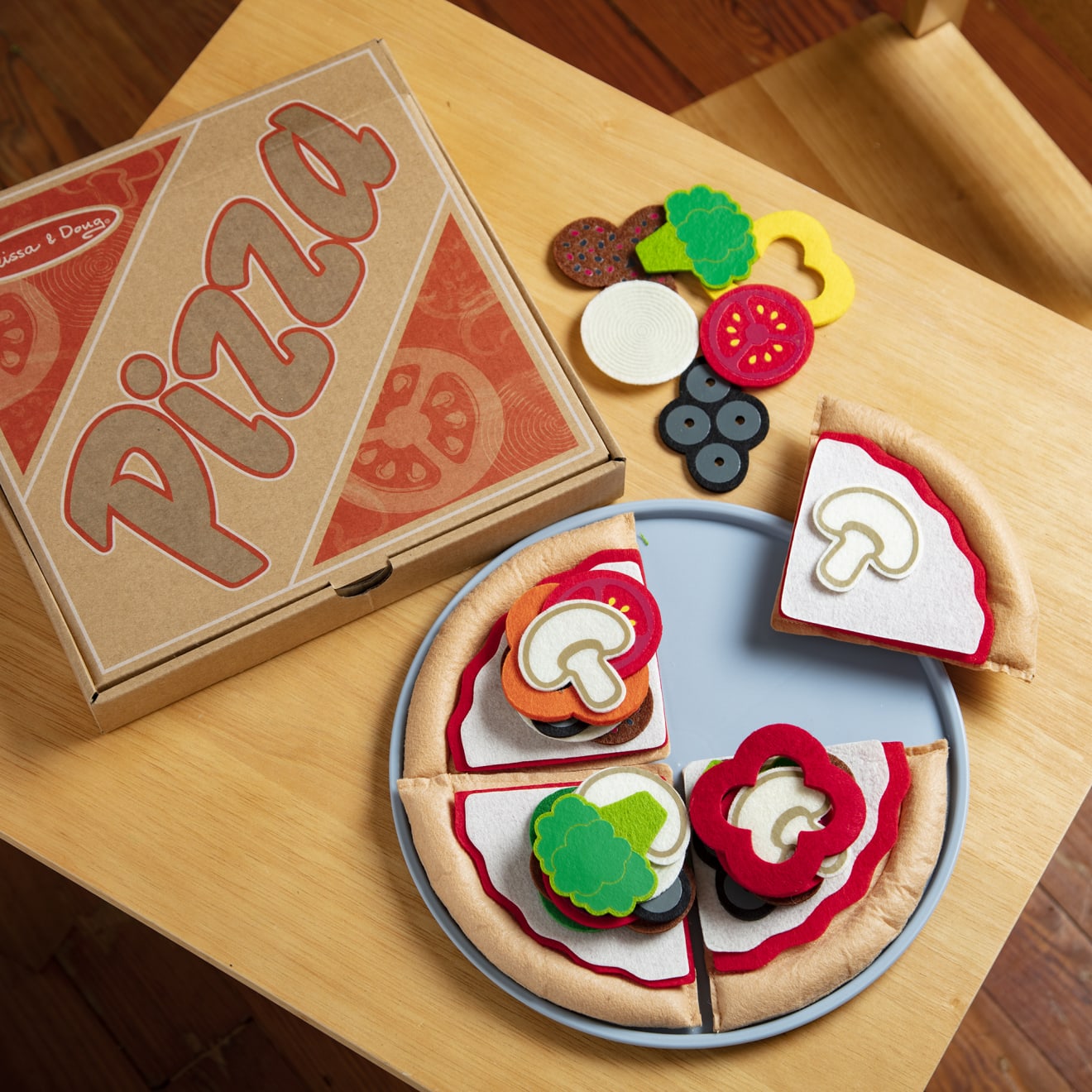 Melissa & Doug Felt Play Food - Pizza Set