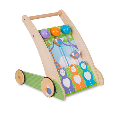 Melissa & Doug First Play Wooden Ring And Ding Forest Friends Push Toy