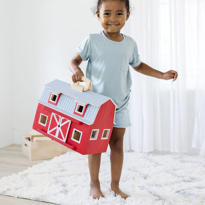 Melissa & Doug Wooden Fold & Go Barn