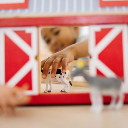 Melissa & Doug Wooden Fold & Go Barn