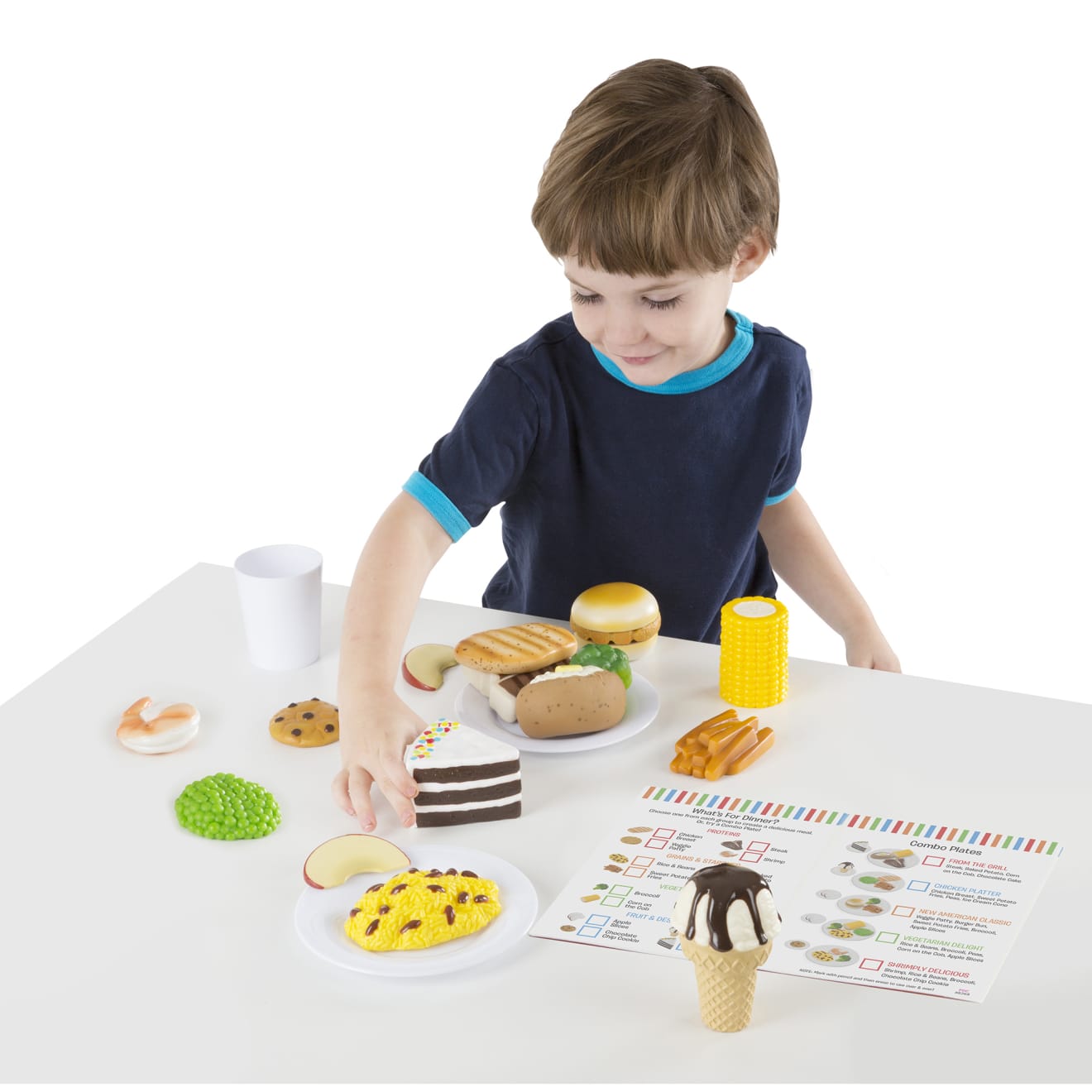Melissa & Doug Combine And Dine Dinners - 18-piece Set