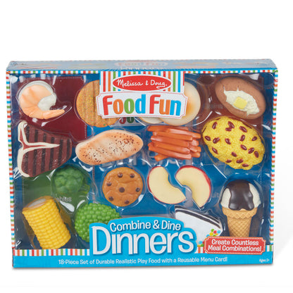Melissa & Doug Combine And Dine Dinners - 18-piece Set