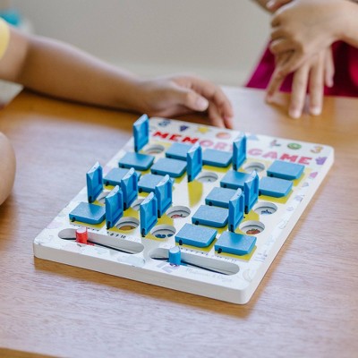  Melissa & Doug Flip To Win Travel Memory Game - Wooden Game Board, 7 Double-Sided Cards