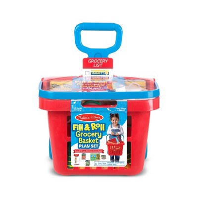  Melissa & Doug Fill & Roll Grocery Basket Playset
