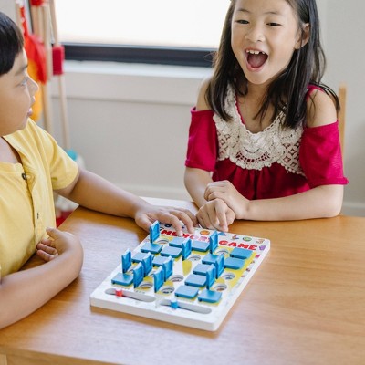  Melissa & Doug Flip To Win Travel Memory Game - Wooden Game Board, 7 Double-Sided Cards