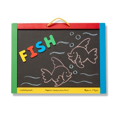  Melissa & Doug Magnetic Chalkboard And Dry-Erase Board With 36 Magnets, Chalk, Eraser, And Dry-Erase Pen
