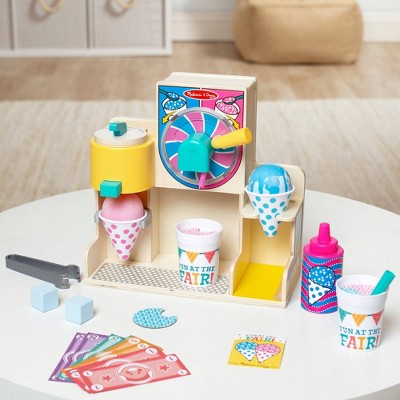  Melissa & Doug Fun At The Fair! Wooden Snow-Cone And Slushie Play Food Set