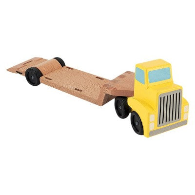  Melissa & Doug Trailer And Excavator Wooden Vehicle Set (3pc)
