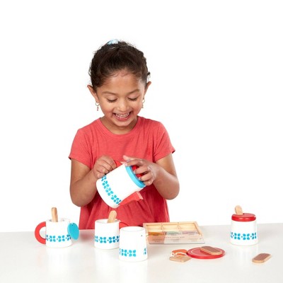  Melissa & Doug 22-Piece Steep And Serve Wooden Tea Set - Play Food And Kitchen Accessories