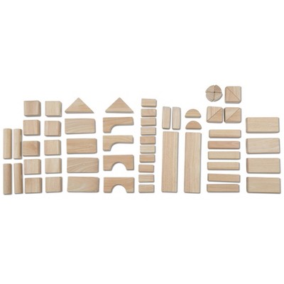  Melissa & Doug Standard Unit Solid-Wood Building Blocks With Wooden Storage Tray (60pc)