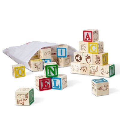  Melissa & Doug Wooden ABC/123 Blocks
