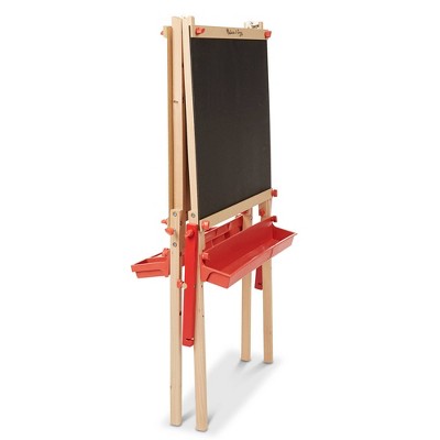  Melissa & Doug Deluxe Magnetic Standing Art Easel With Chalkboard, Dry-Erase Board, And 39 Letter And Number Magnets