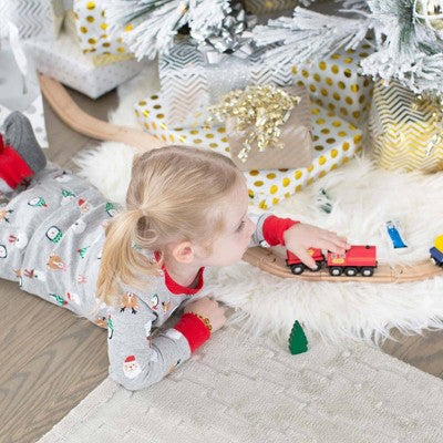  Melissa & Doug Deluxe Wooden Railway Train Set (130+pc)