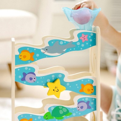  Melissa & Doug Rollables Wooden Ocean Slide Infant And Toddler Toy (5pc)