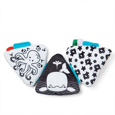  Melissa & Doug Ocean Tummy Time Triangle Infant Baby Toy, Soft Sensory Toy With Textures, Mirror