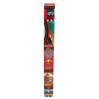  Melissa & Doug Round The Speedway Race Track Rug With 4 Race Cars (39 X 36 Inches)