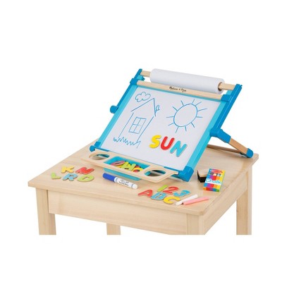  Melissa & Doug Double-Sided Magnetic Tabletop Art Easel - Dry-Erase Board And Chalkboard