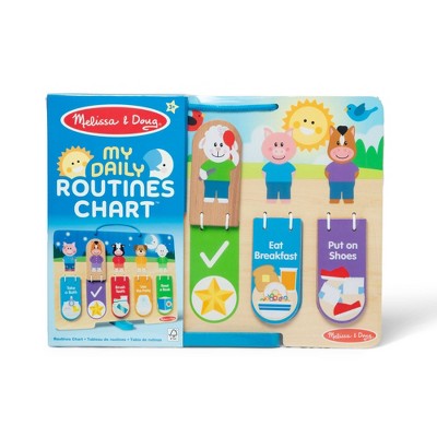  Melissa & Doug My Daily Day And Night Wooden Routines Chart Learning Toy: Educational Shapes, Colors, 1st Grade