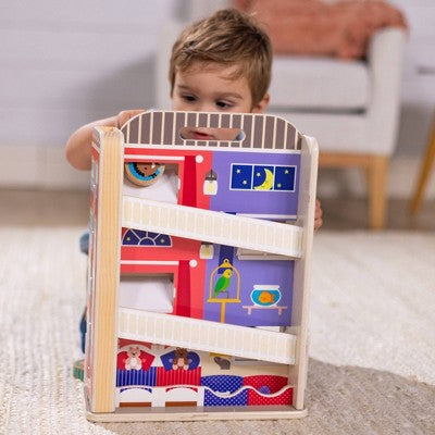  Melissa & Doug GO Tots Wooden Town House Tumble With 3 Disks