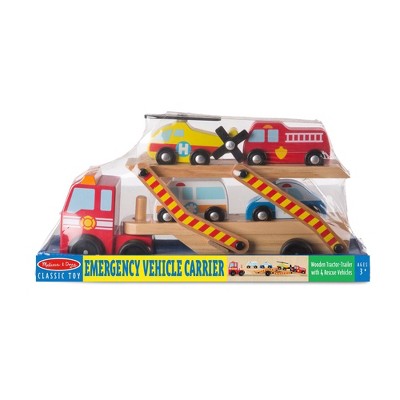  Melissa & Doug Wooden Emergency Vehicle Set Of 6