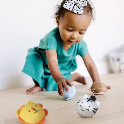  Melissa & Doug Rollables Safari And Farm Friends Infant And Toddler Toy 2pk