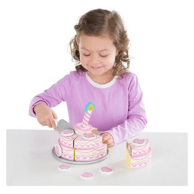  Melissa & Doug Triple-Layer Party Cake Wooden Play Food Set