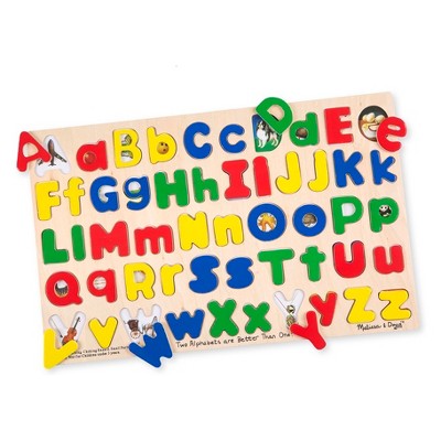  Melissa & Doug Upper & Lower Case Alphabet Letters Wooden Puzzle (52pc)