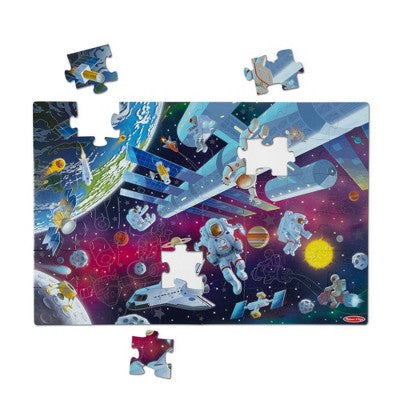  Melissa & Doug Outer Space Glow-in-the-Dark Cardboard Jigsaw Floor Puzzle – 48pc