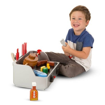  Melissa & Doug Rotisserie And Grill Wooden Barbecue Play Food Set (24pc)