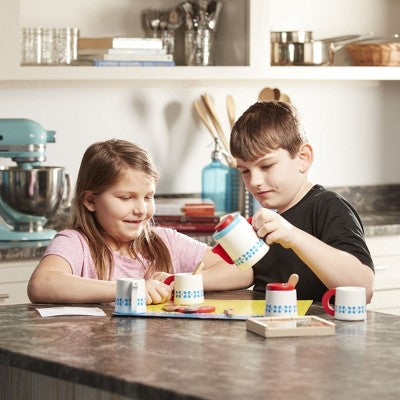  Melissa & Doug 22-Piece Steep And Serve Wooden Tea Set - Play Food And Kitchen Accessories
