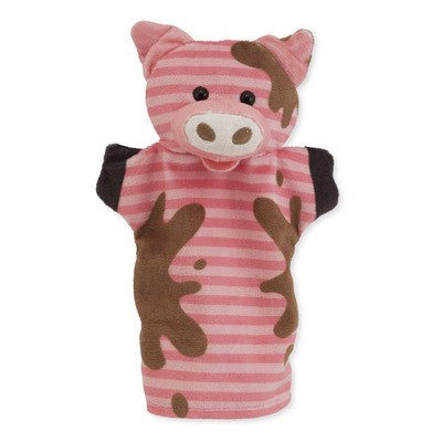  Melissa & Doug Farm Friends Hand Puppets (Set Of 4) - Cow, Horse, Sheep, And Pig